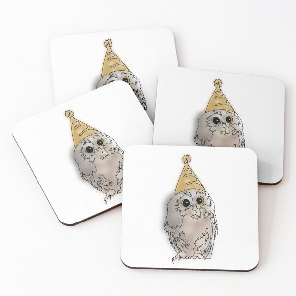 Item preview, Cute Owl in yellow Party Hat – animalzinhats designed and sold by Ashley’sAnimalz.