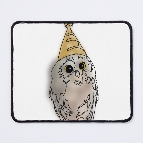 Item preview, Cute Owl in yellow Party Hat – animalzinhats designed and sold by Ashley’sAnimalz.