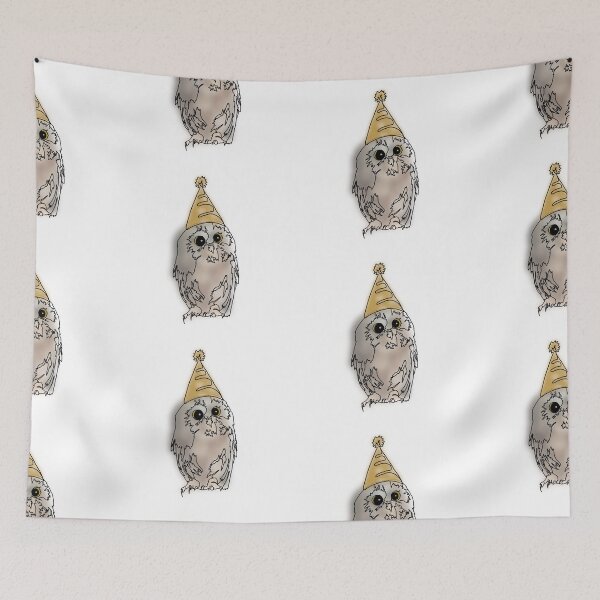 Item preview, Cute Owl in yellow Party Hat – animalzinhats designed and sold by Ashley’sAnimalz.