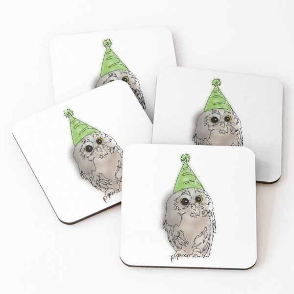 Item preview, Cute Owl in green Party Hat – animalzinhats designed and sold by Ashley’sAnimalz.