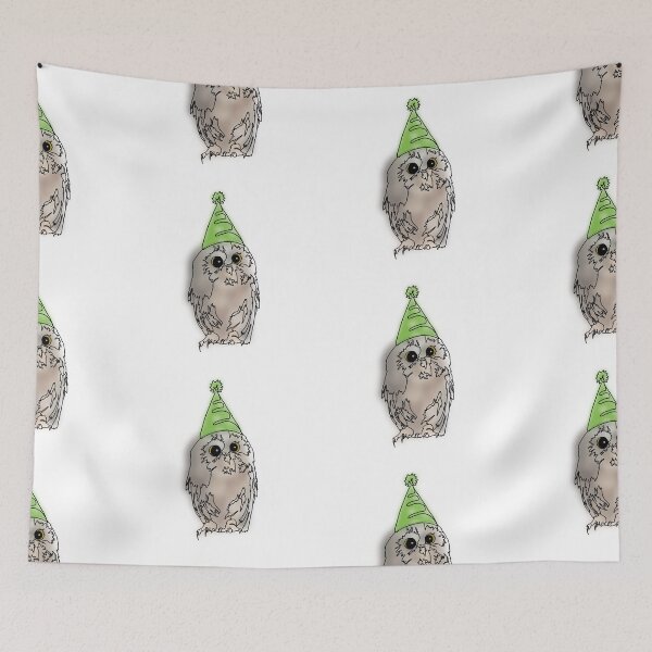 Item preview, Cute Owl in green Party Hat – animalzinhats designed and sold by Ashley’sAnimalz.