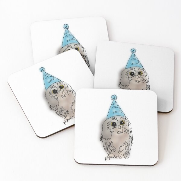 Item preview, Cute Owl in blue Party Hat – animalzinhats designed and sold by Ashley’sAnimalz.