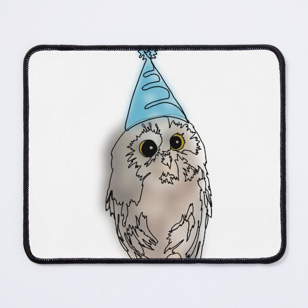 Item preview, Oscar the Cute Owl in blue Party Hat – animalzinhats designed and sold by Ashley’sAnimalz.