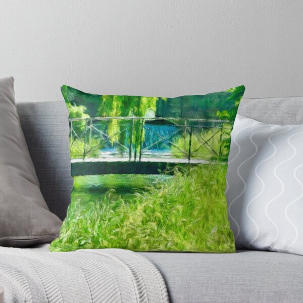 Item preview, A Peaceful Footbridge - Impressionist Photo Painting on Canvas designed and sold by Pamela Storch.