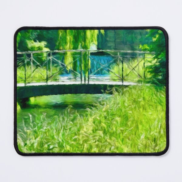 Item preview, A Peaceful Footbridge - Impressionist Photo Painting on Canvas designed and sold by Pamela Storch.