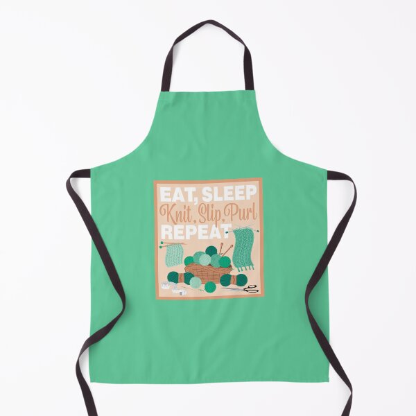 Item preview, Eat Sleep Repeat Knitting - Knitting items - GREEN designed and sold by StellarFX.