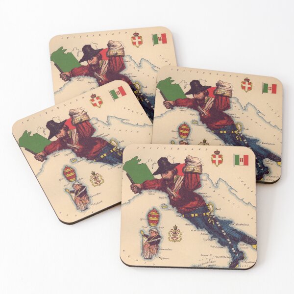 Item preview, Cartoon Map of Italy designed and sold by 19th Century in Color.