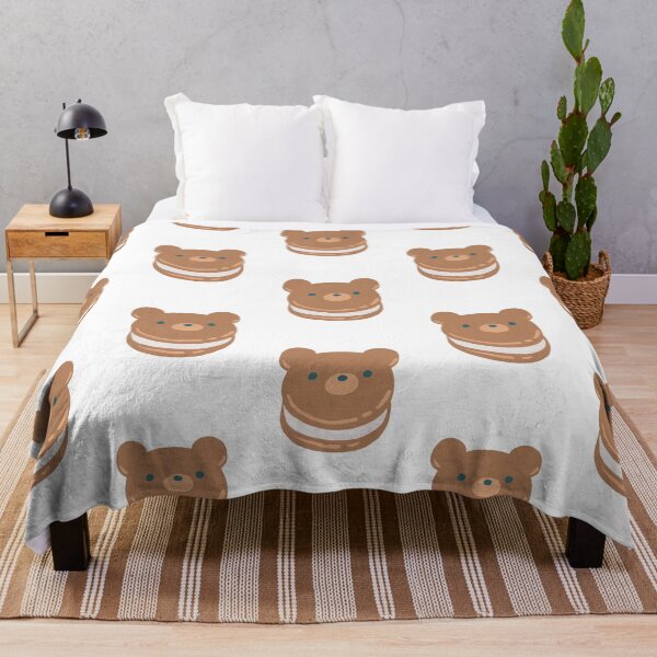 Item preview, Teddy Bear Ice Cream Sandwich – Cute Kawaii Dessert Sticker designed and sold by Blueprint&co.