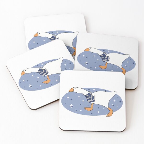 Item preview, Goose Wizard Wand Blue And Gray Scarf Sticker designed and sold by The Pretty Hippo Company.