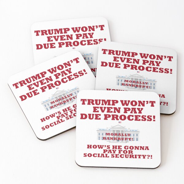 Item preview, Trump Due Process Social Security protest flair  designed and sold by ProtestThreads.