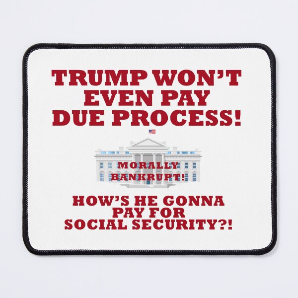 Item preview, Trump Due Process Social Security protest flair  designed and sold by ProtestThreads.