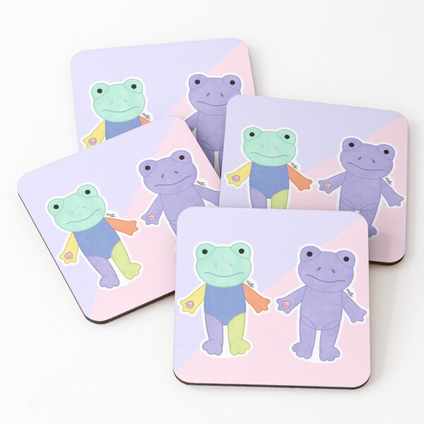 Item preview, Build a Bear Hoppy Colors Frog + Purple Hops Frog designed and sold by digidoodles.