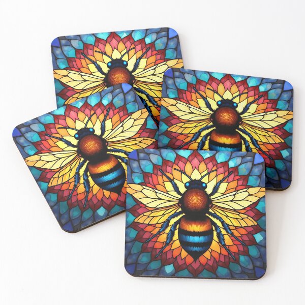 Item preview, Stained Glass Mosaic Bee Gift S02 designed and sold by PerfectDay2Play.