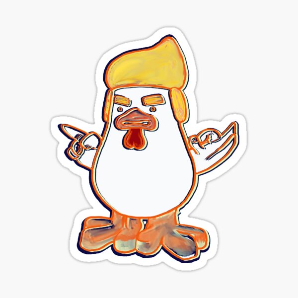 Artikel-Vorschau von Trump Chicken-Karikatur – Handgezeichnete politische Satire-Illustration, designt und verkauft von aadventures.