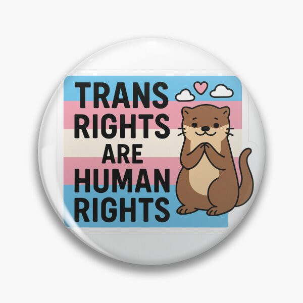 Item preview, Trans Rights Are Human Rights – Otter Pride Sticker designed and sold by IdleHype.