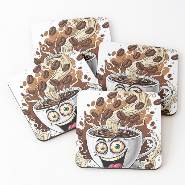 Item preview, Coffee Cup with a Manic Expression designed and sold by likbatonboot.