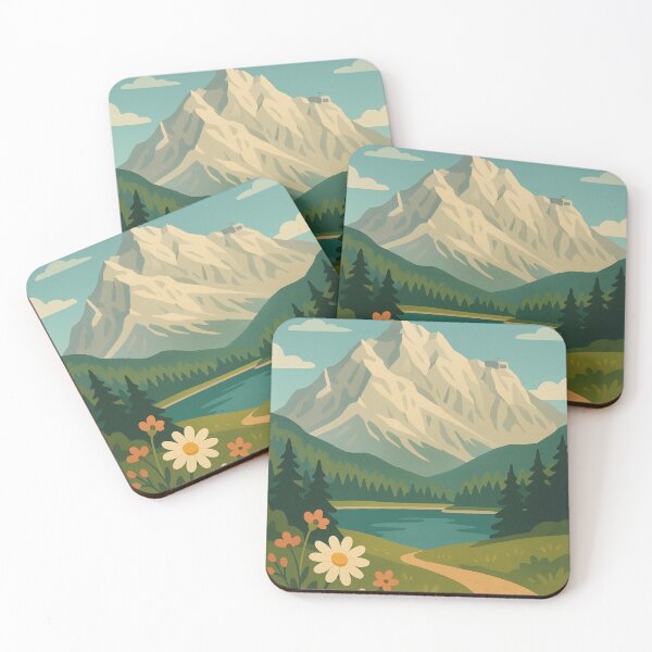 Item preview, Zugspitze Trail with Mountain and Wildflowers designed and sold by Aryabek.