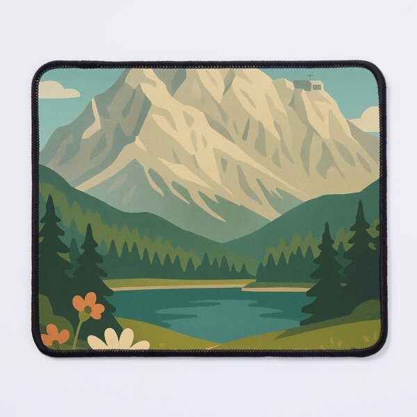 Item preview, Zugspitze Trail with Mountain and Wildflowers designed and sold by Aryabek.