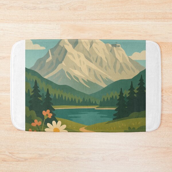 Item preview, Zugspitze Trail with Mountain and Wildflowers designed and sold by Aryabek.