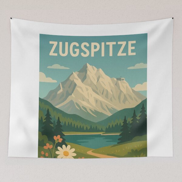 Item preview, Zugspitze Trail with Mountain and Wildflowers designed and sold by Aryabek.