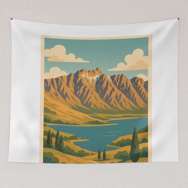 Item preview, The Remarkables and Lake Wakatipu Path View designed and sold by Aryabek.