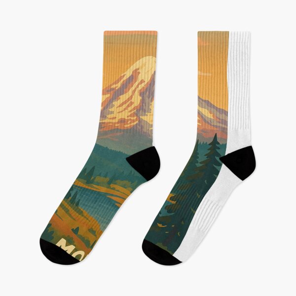 Item preview, Mount Rainier Sunset Over Forest and River designed and sold by Aryabek.