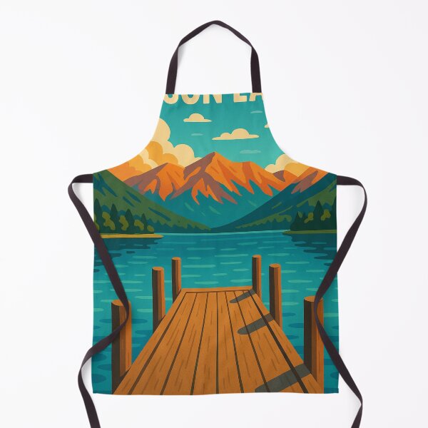 Item preview, Nelson Lakes Wooden Jetty and Sunset Peaks designed and sold by Aryabek.
