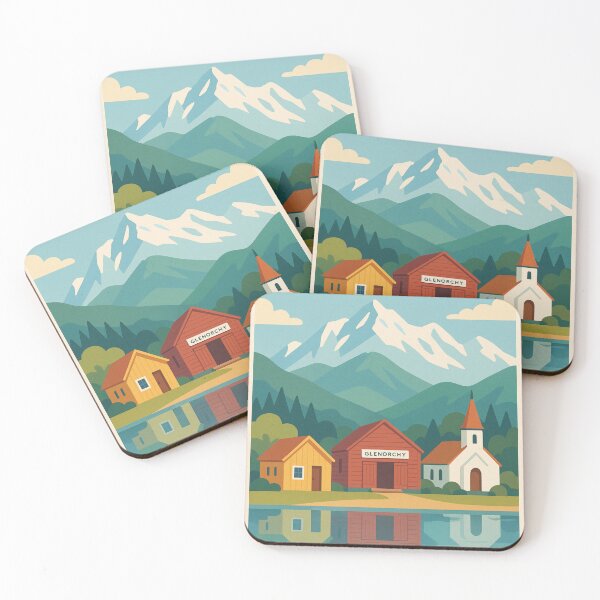Item preview, Glenorchy Lakefront View with Historic Buildings designed and sold by Aryabek.