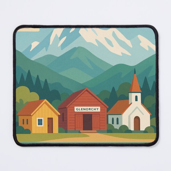 Item preview, Glenorchy Lakefront View with Historic Buildings designed and sold by Aryabek.