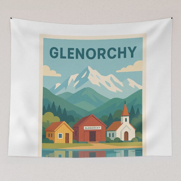 Item preview, Glenorchy Lakefront View with Historic Buildings designed and sold by Aryabek.