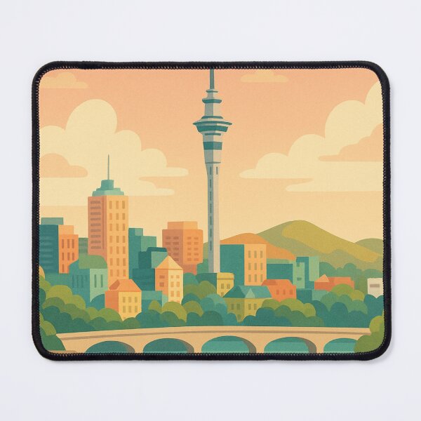 Item preview, Auckland Skyline with Sky Tower and Harbour designed and sold by Aryabek.
