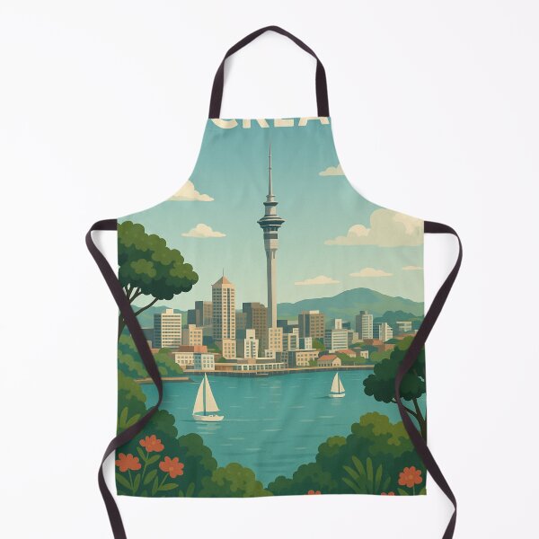 Item preview, Auckland Cityscape with Sky Tower and Sailboats designed and sold by Aryabek.