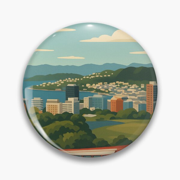 Item preview, Wellington Cable Car with Harbour and Hills designed and sold by Aryabek.