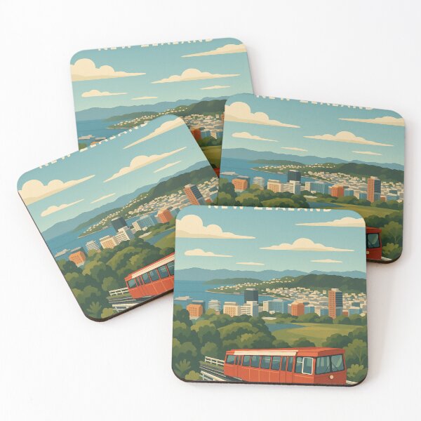 Item preview, Wellington Cable Car with Harbour and Hills designed and sold by Aryabek.