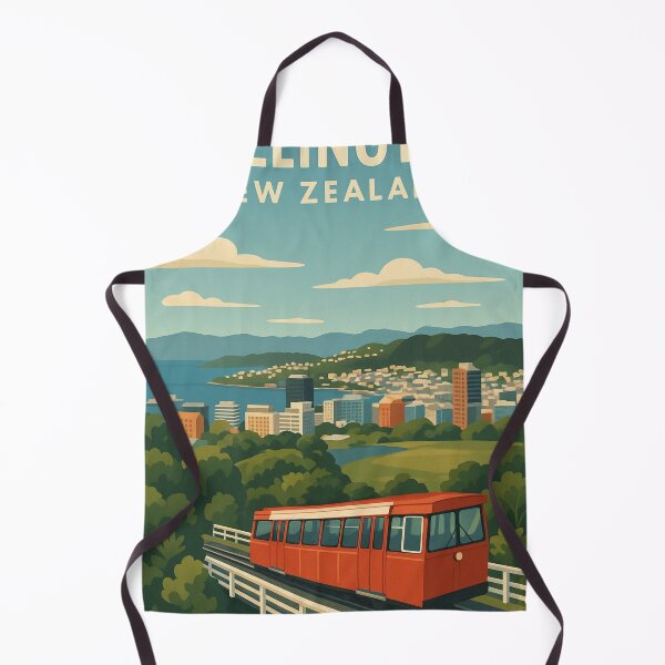 Item preview, Wellington Cable Car with Harbour and Hills designed and sold by Aryabek.