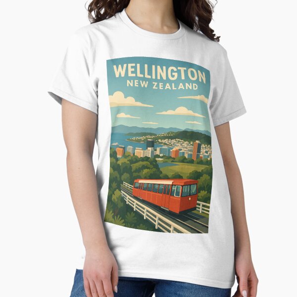 Item preview, Wellington Cable Car with Harbour and Hills designed and sold by Aryabek.