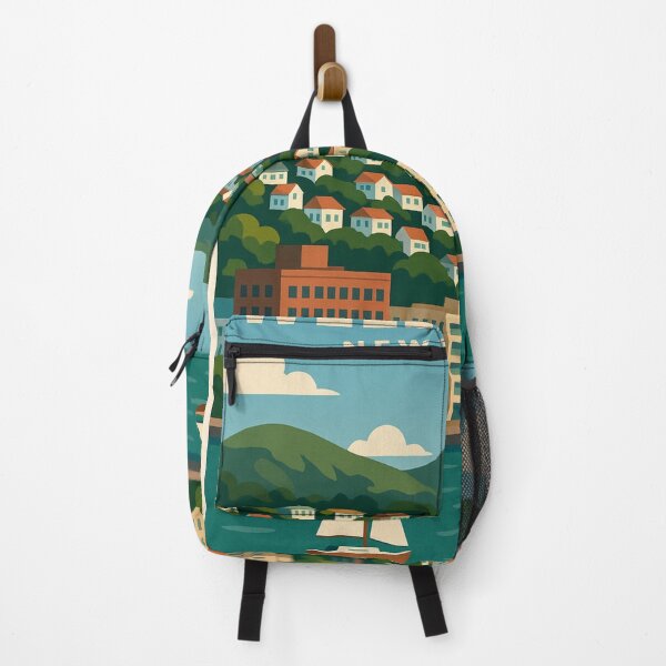 Item preview, Wellington Harbour with Colorful Hillside Homes designed and sold by Aryabek.