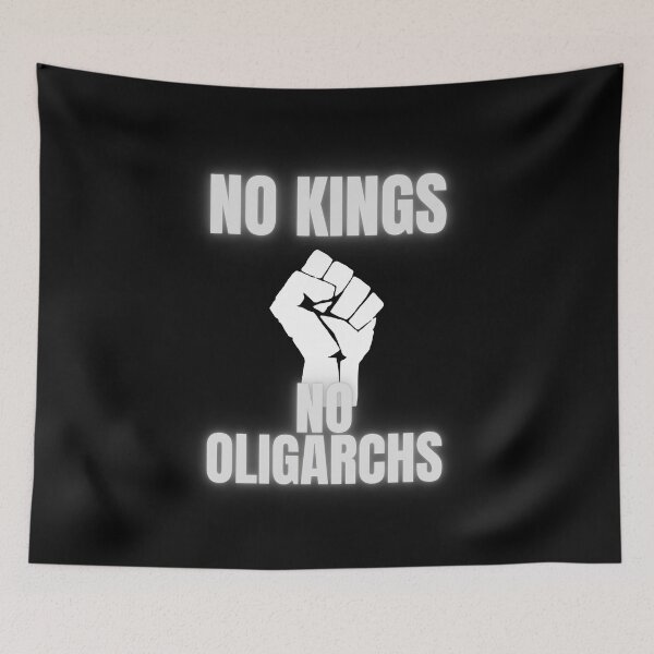 Item preview, no kings no oligarchs designed and sold by TEEJAMBOREE.