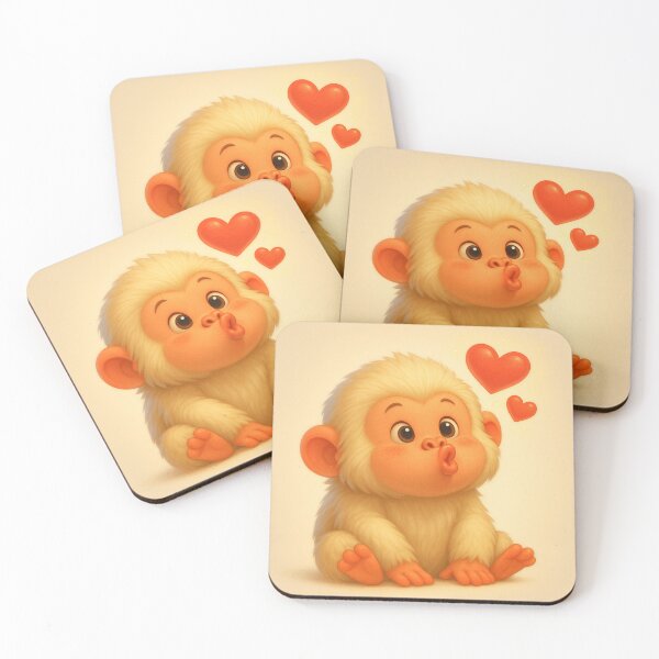 Item preview, Monkey Kiss designed and sold by cottoncode.