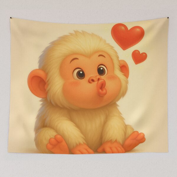 Item preview, Monkey Kiss designed and sold by cottoncode.