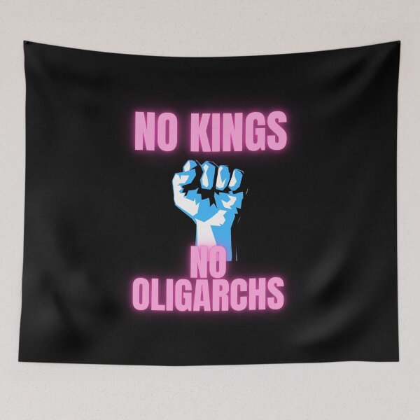 Item preview, no kings no oligarchs designed and sold by TEEJAMBOREE.