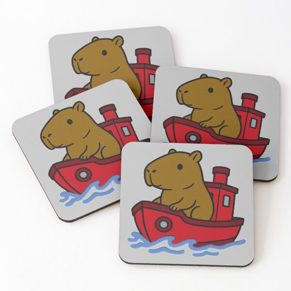 Item preview, Capybara Tug Boat - Dark Red designed and sold by AngelMiette.
