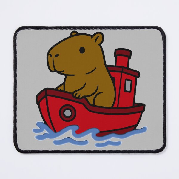 Item preview, Capybara Tug Boat - Dark Red designed and sold by AngelMiette.