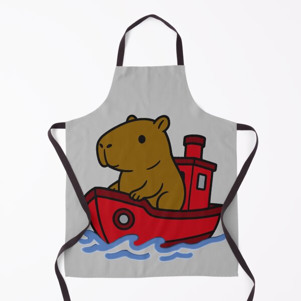 Item preview, Capybara Tug Boat - Dark Red designed and sold by AngelMiette.