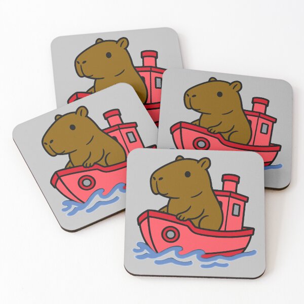 Item preview, Capybara Tug Boat - Red designed and sold by AngelMiette.