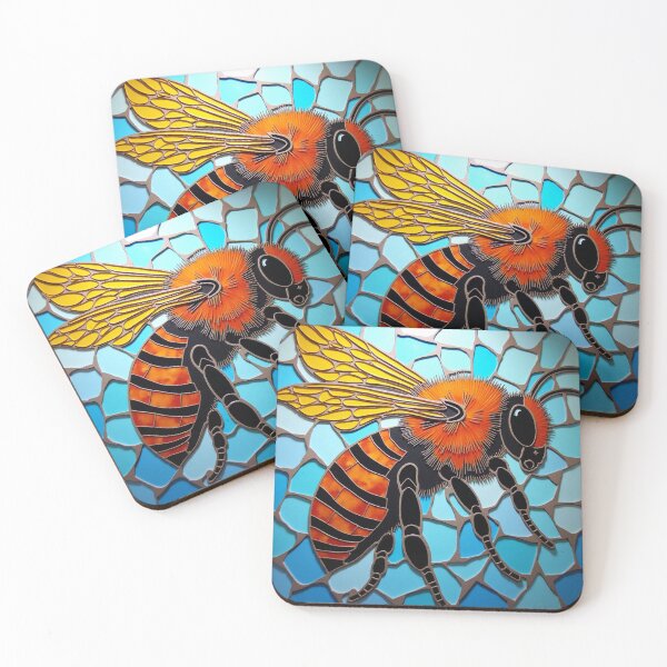 Item preview, Stained Glass Mosaic Bee Gift S06 designed and sold by PerfectDay2Play.
