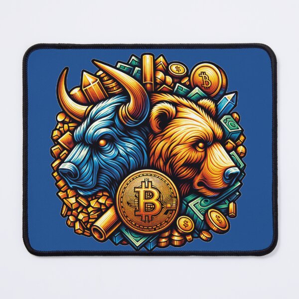 Item preview, Angry Bull vs Angry Bear, Bitcoin designed and sold by MerlinWear.