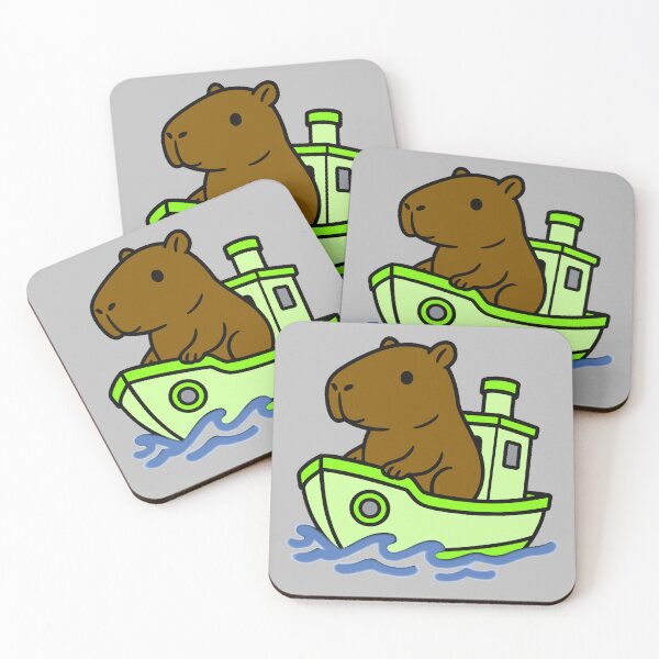 Item preview, Capybara Tug Boat - Lime Green designed and sold by AngelMiette.