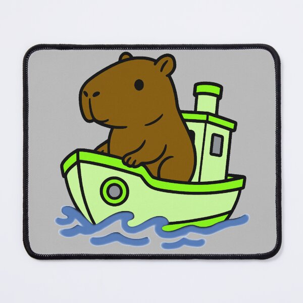 Item preview, Capybara Tug Boat - Lime Green designed and sold by AngelMiette.