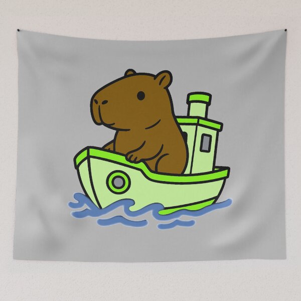 Item preview, Capybara Tug Boat - Lime Green designed and sold by AngelMiette.